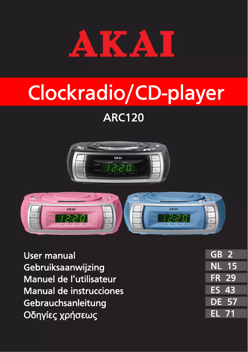 Page 1 de la notice Manuel utilisateur AKAI ARC 120