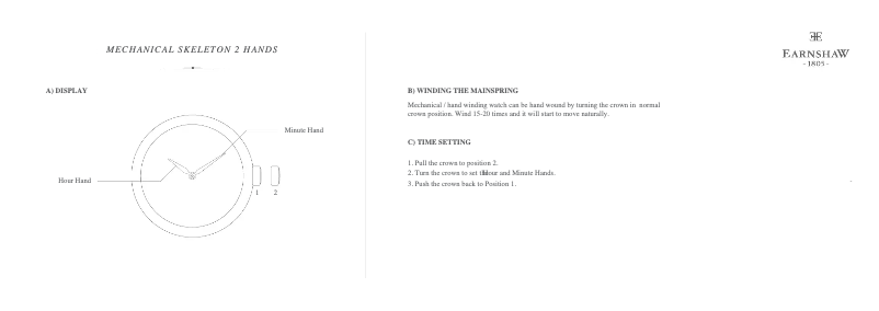 Page n°1 - Manuel utilisateur Earnshaw Bauer ES-8061-11