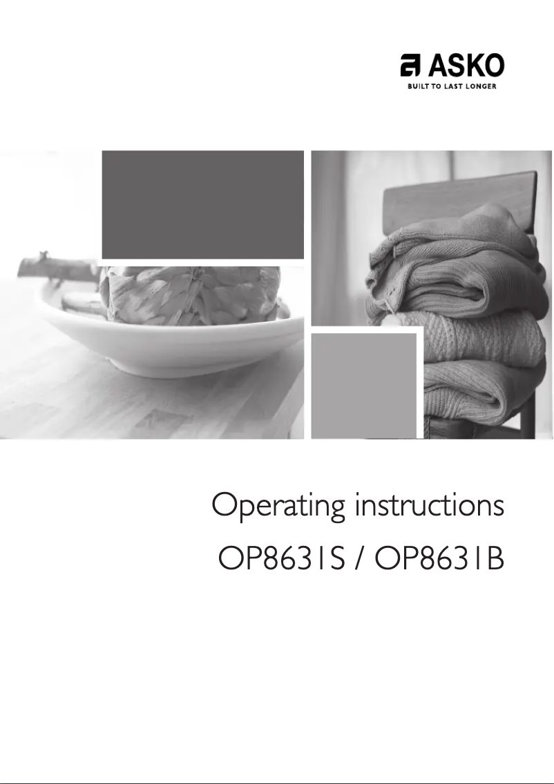 Page 1 de la notice Manuel utilisateur Asko OP8631S