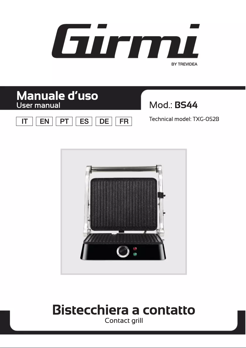 Page n°1 - Manuel utilisateur Girmi BS44