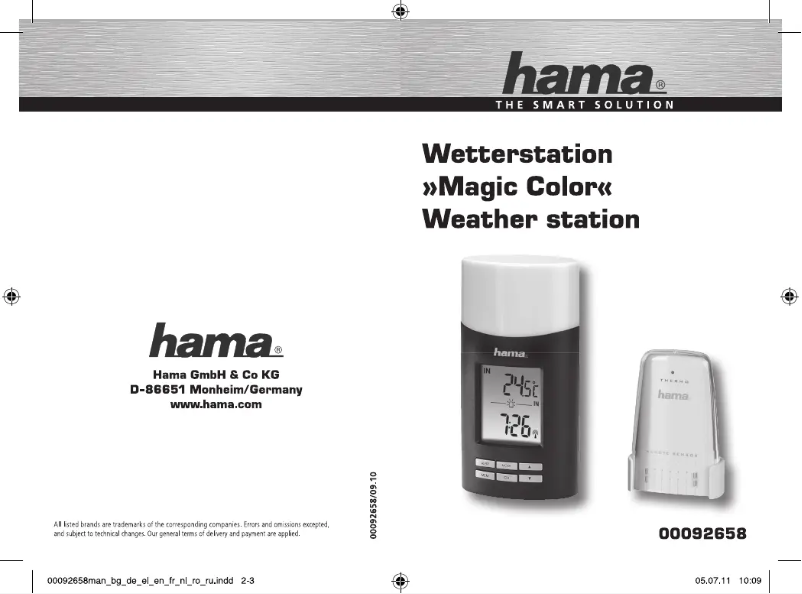 Page 1 de la notice Manuel utilisateur Hama Magic Color