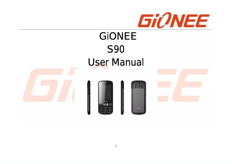 Page n°1 - Manuel utilisateur Gionee S90