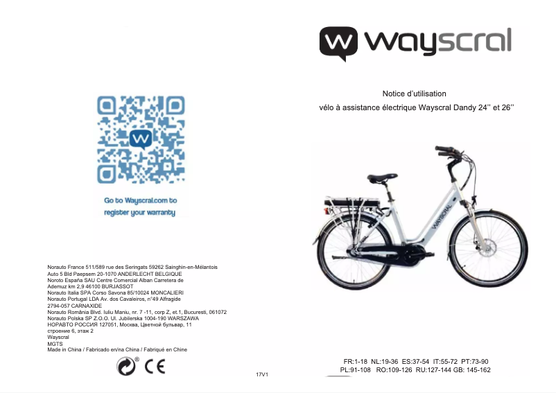 Page n°1 - Manuel utilisateur Wayscral Dandy 24