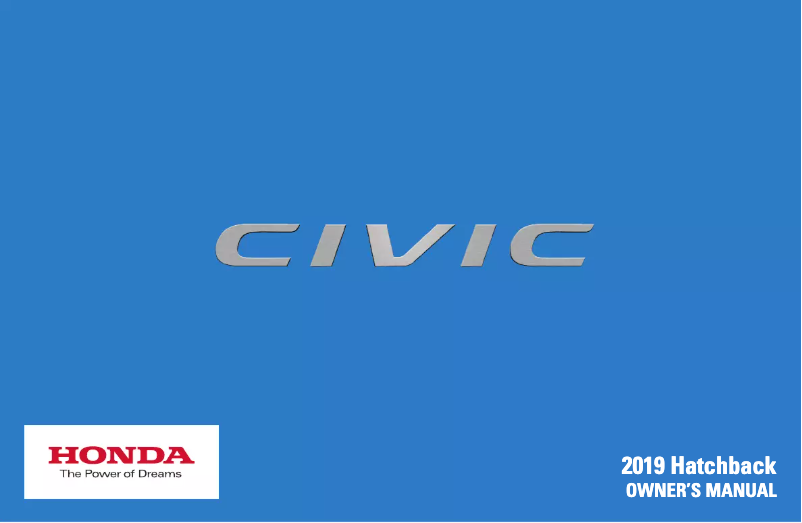 Page 1 de la notice Manuel utilisateur Honda Civic Si Sedan (2019)