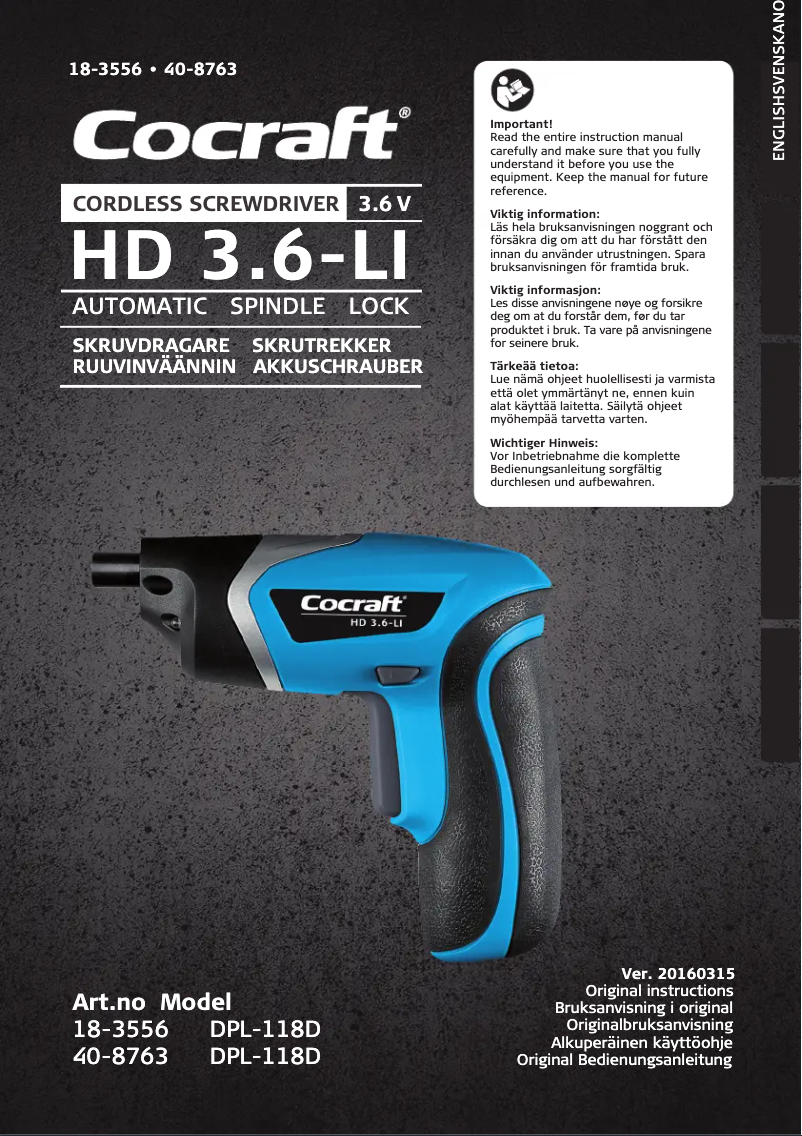 Page 1 de la notice Manuel utilisateur Cotech DPL-118D