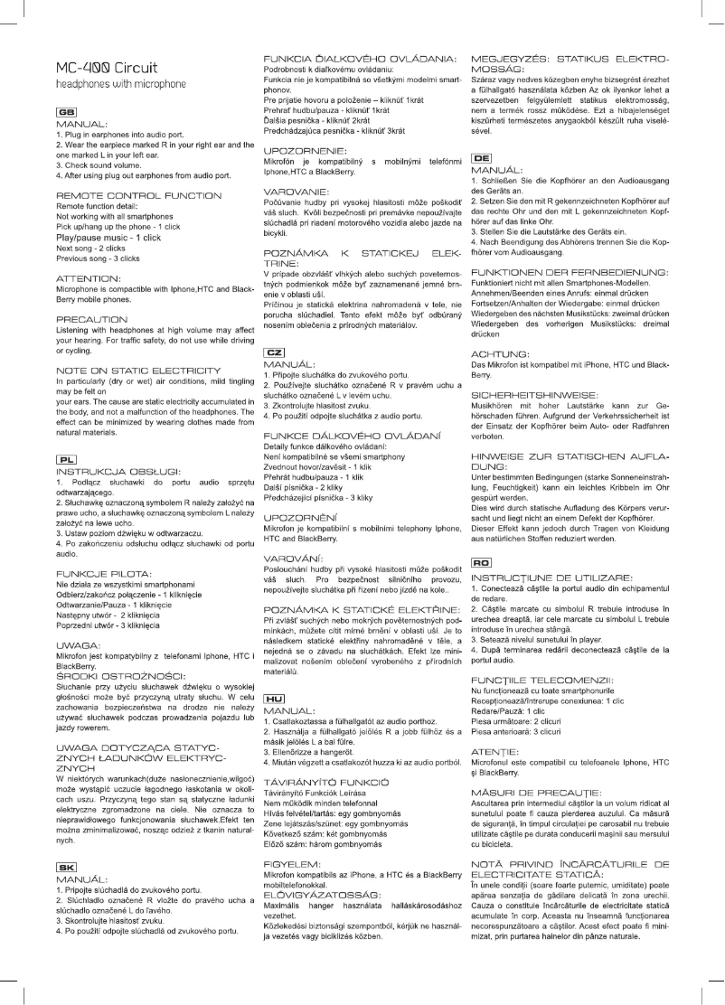 Page 1 of the manual User Manual ModeCom MC-400 CIRCUIT