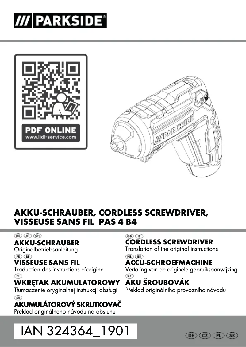 Image de la première page du manuel de l'appareil PAS 4 B4