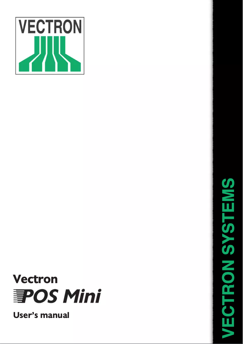 Page n°1 - Manuel utilisateur Vectron POS Mini