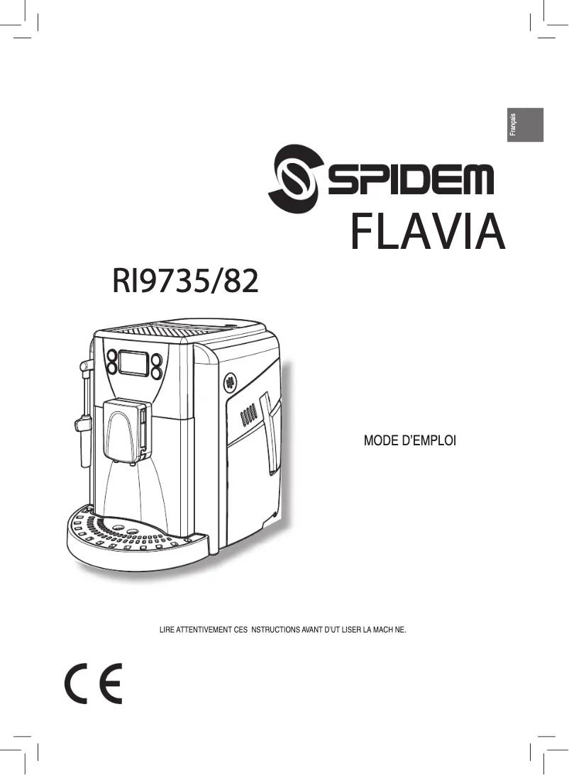 Image de la première page du manuel de l'appareil Spidem RI9735