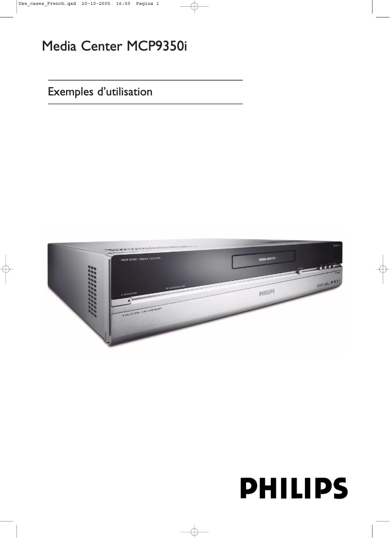 Image de la première page du manuel de l'appareil MCP9350I