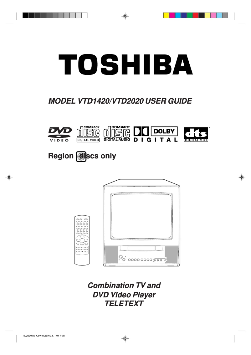 Page n°1 - Manuel utilisateur Toshiba VTD1420
