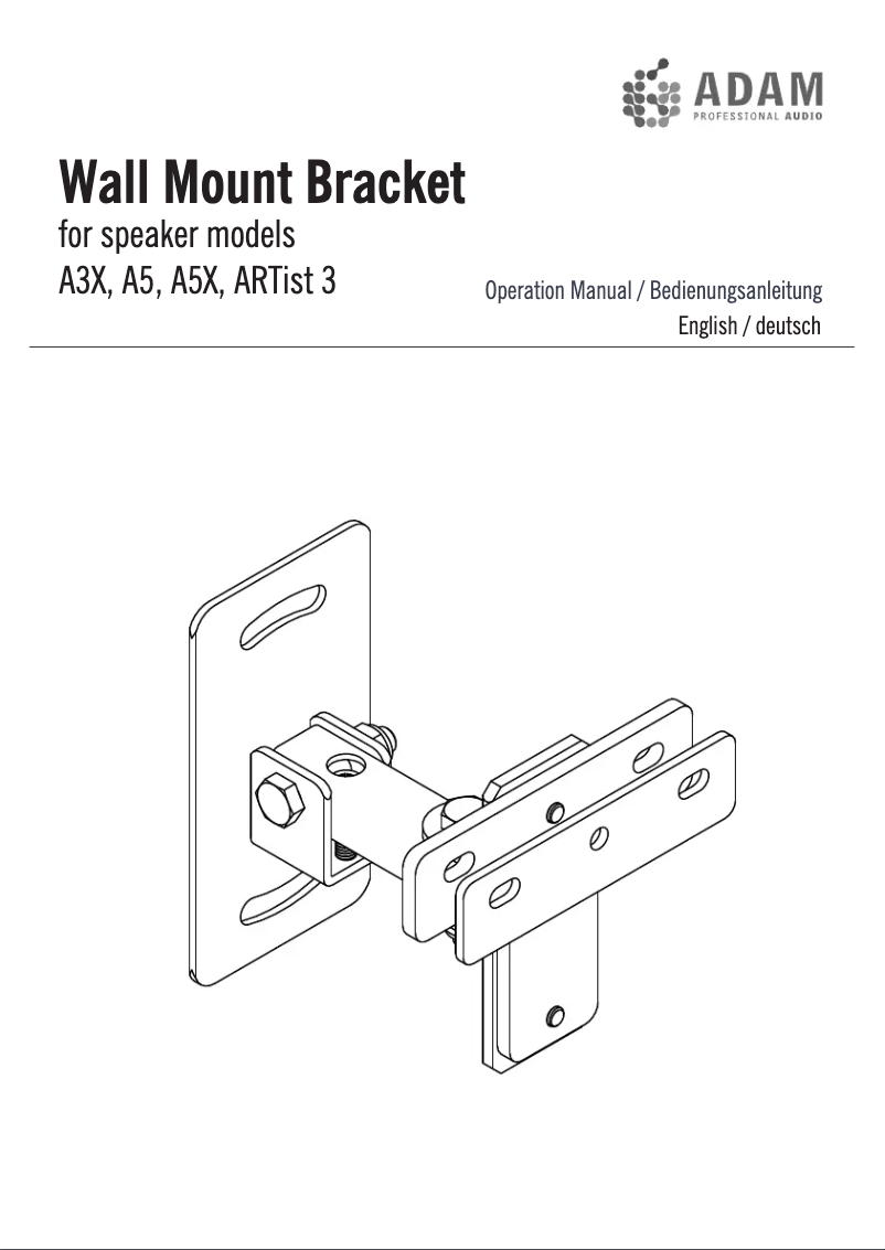 Page n°1 - Manuel utilisateur Adam Wall Mount Bracket