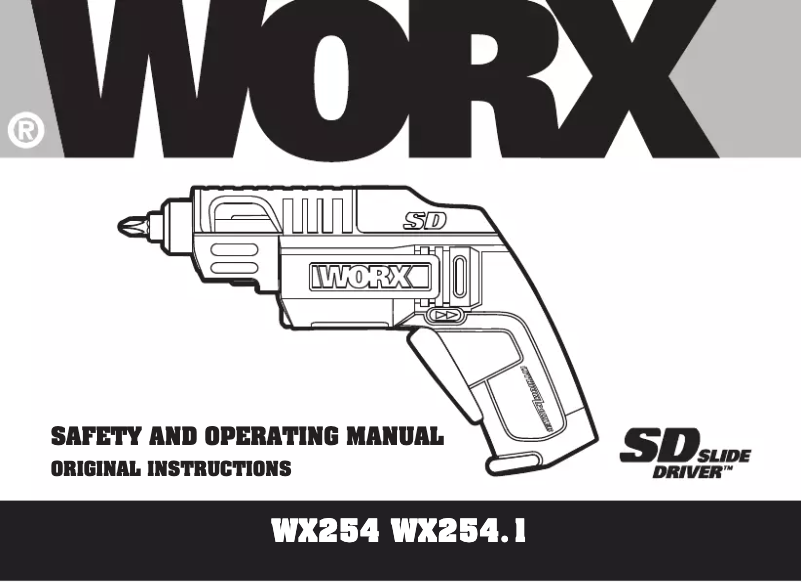 Page n°1 - Manuel utilisateur Worx WX254.1