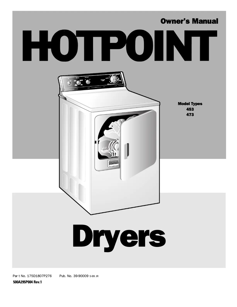 Page n°1 - Manuel d'utilisation et d'entretien Hotpoint NJSR453EWWW