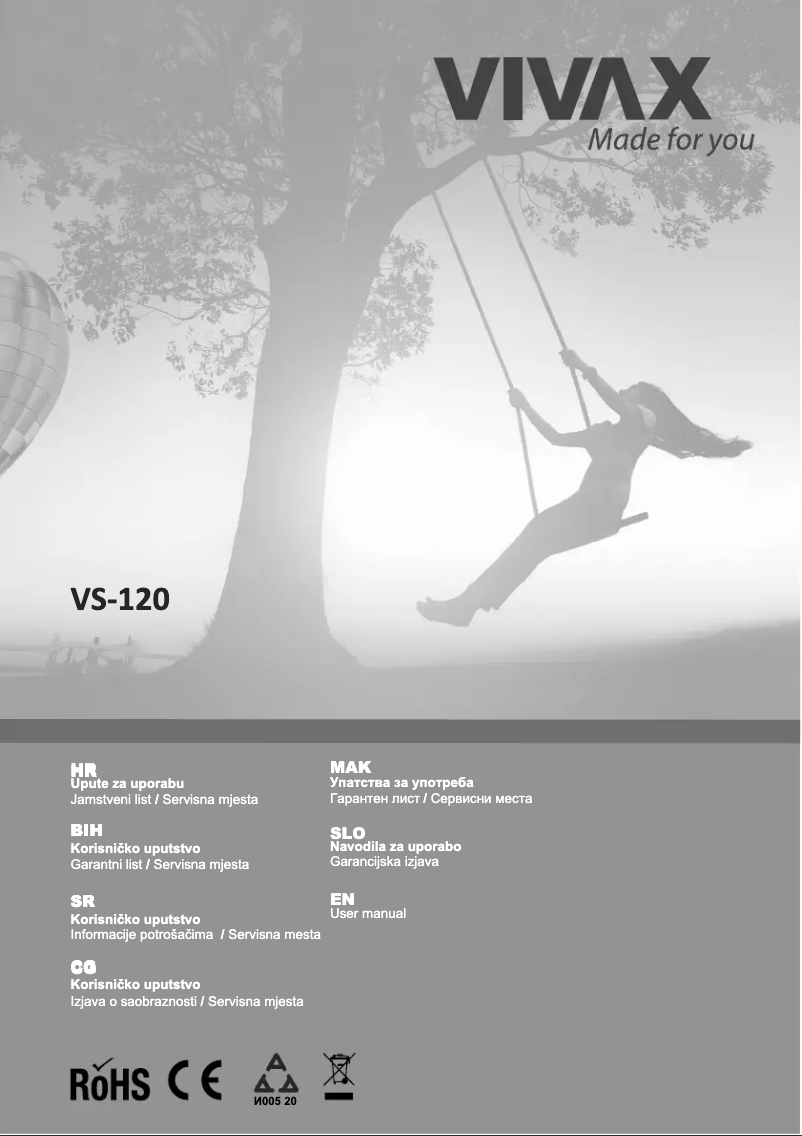 Página 1 del manual Manual de usuario Vivax VS-110