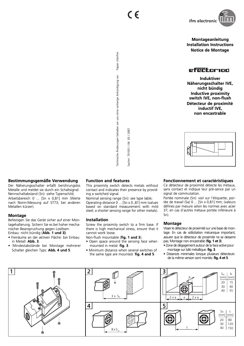 Page n°1 - Manuel utilisateur IFM IV5006