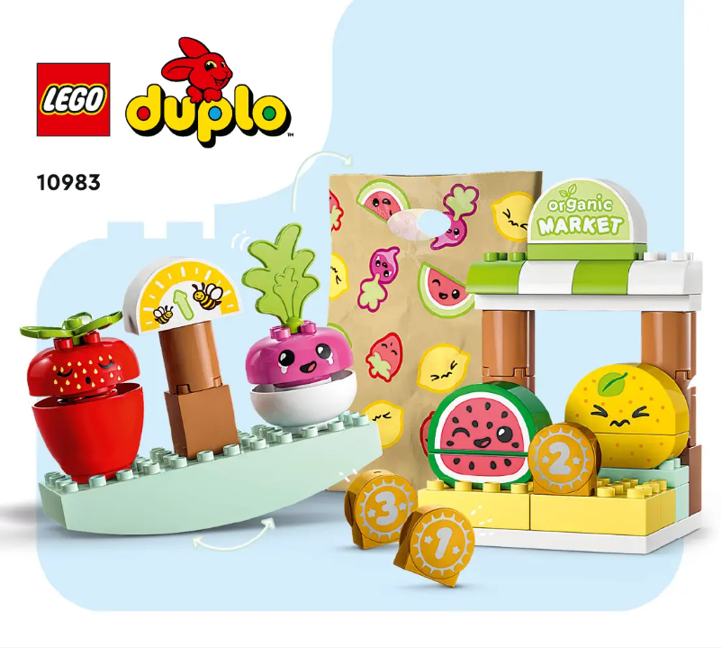Page 1 de la notice Consignes visuelles Lego Duplo 10983