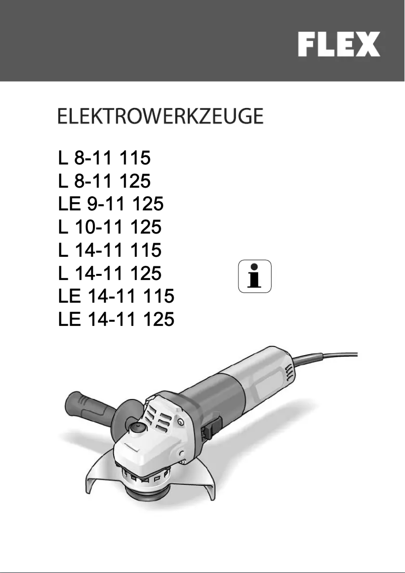 Page 1 de la notice Manuel utilisateur Flex LE 14-11 125