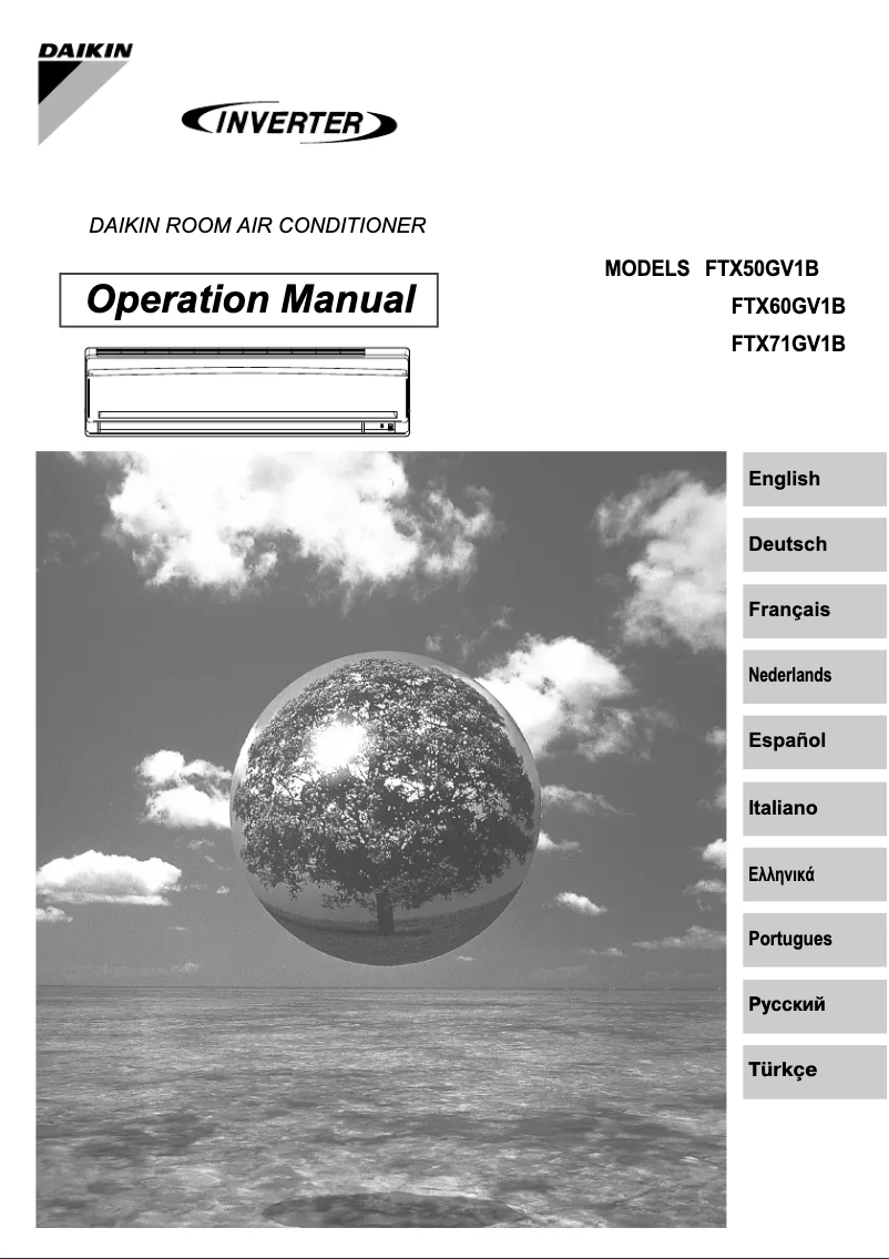 Image de la première page du manuel de l'appareil FTX20GV1B