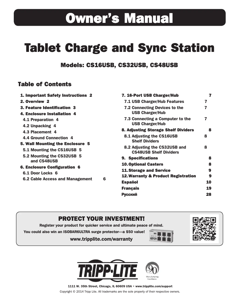 Página 1 del manual Manual de usuario Tripp Lite CS16USB