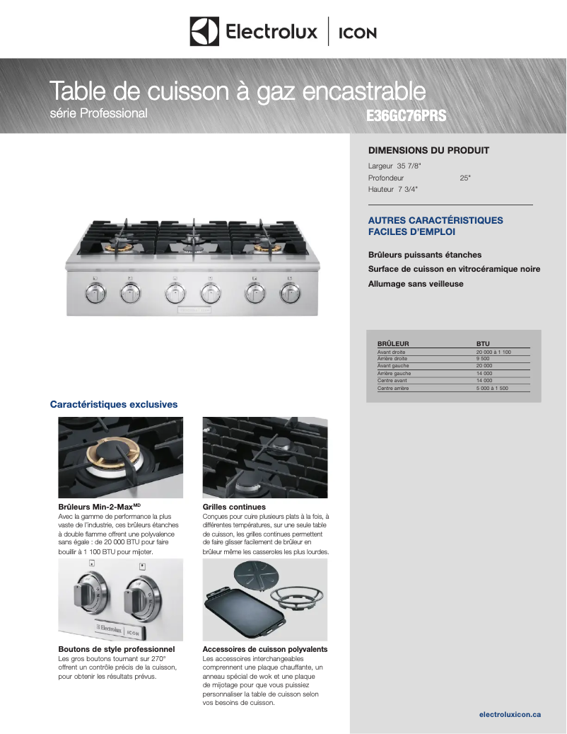 Image de la première page du manuel de l'appareil E36GC76PRS