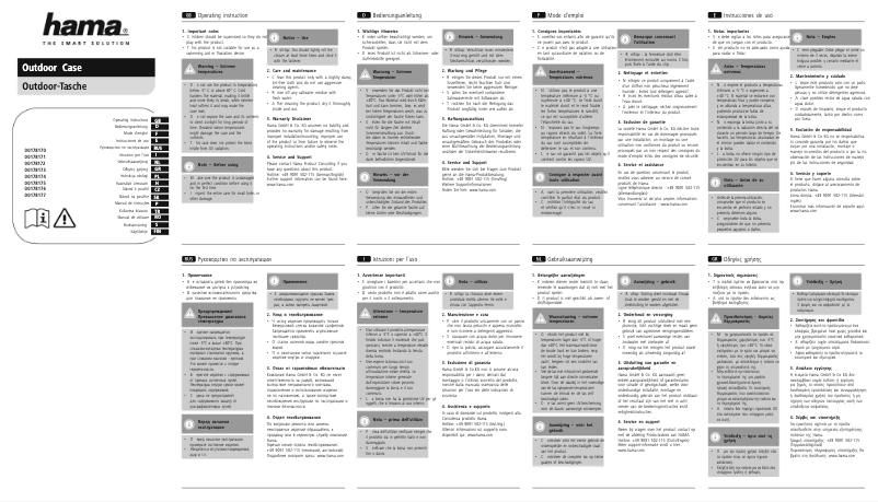 Page 1 de la notice Manuel utilisateur Hama 00178177