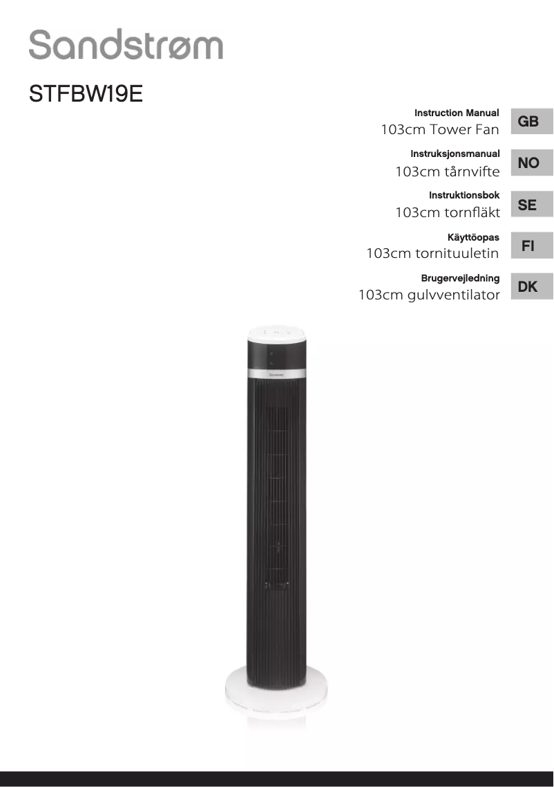 Page 1 de la notice Manuel utilisateur Sandstrøm STFBW19E