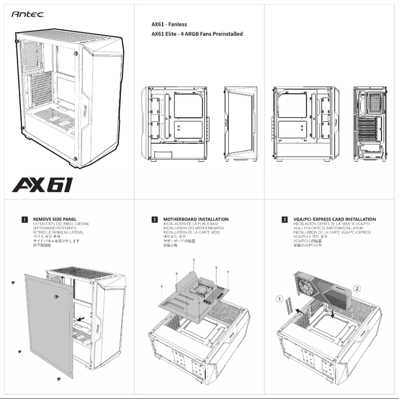 Página 1 del manual Manual de usuario Antec AX61