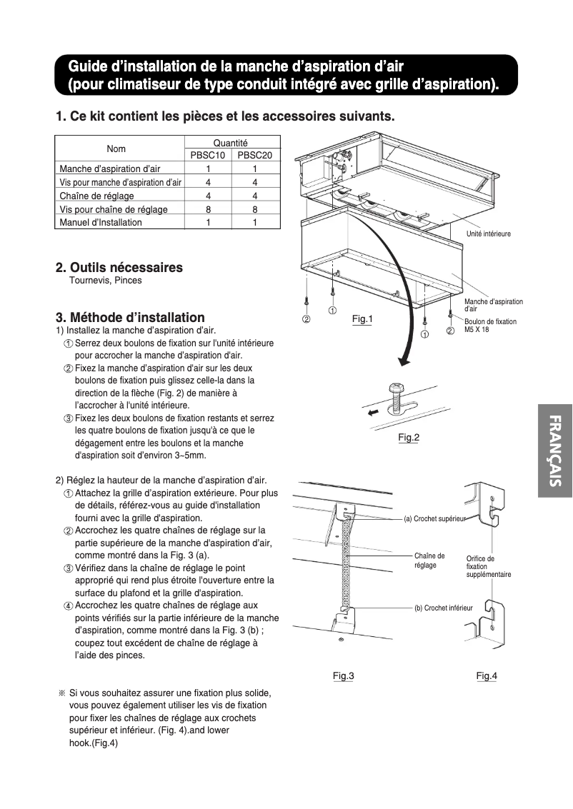 Page n°1 - Manuel utilisateur LG PBSC30