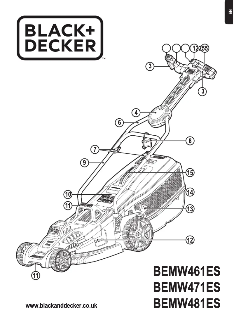 Page 1 de la notice Manuel utilisateur Black & Decker BEMW481ES