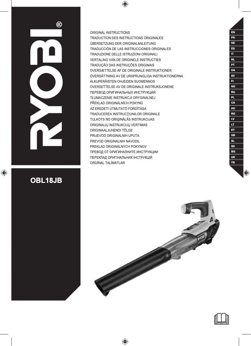 Page n°1 - Manuel utilisateur RYOBI One+ RBL18JB40F