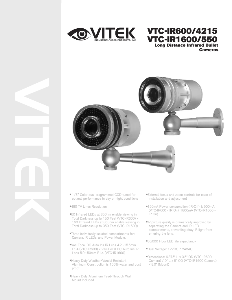 Page n°1 - Manuel utilisateur Vitek VTC-IR600/4215