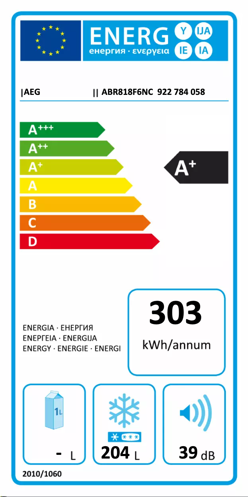 Page n°1 - Manuel utilisateur AEG ABR818F6NC