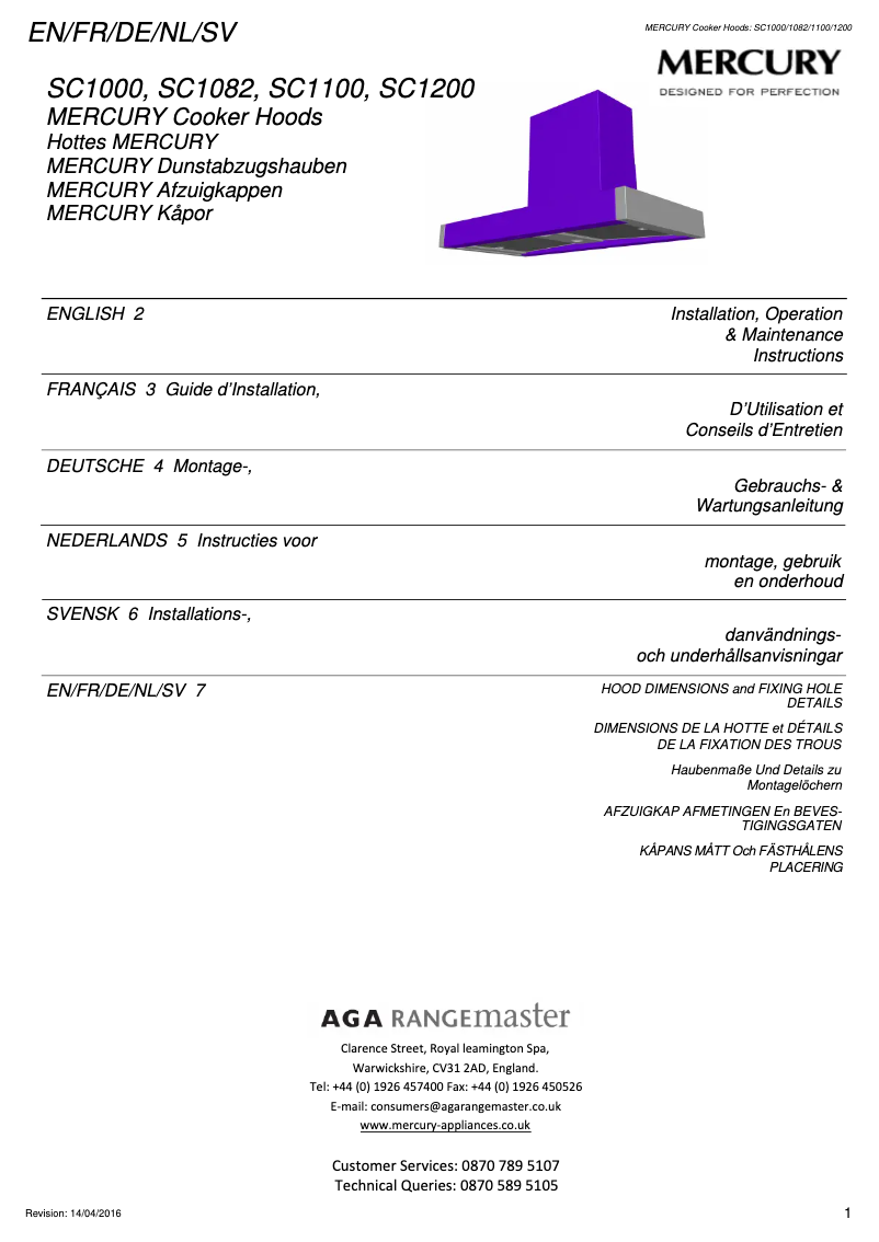 Page 1 de la notice Manuel utilisateur Falcon SC1082