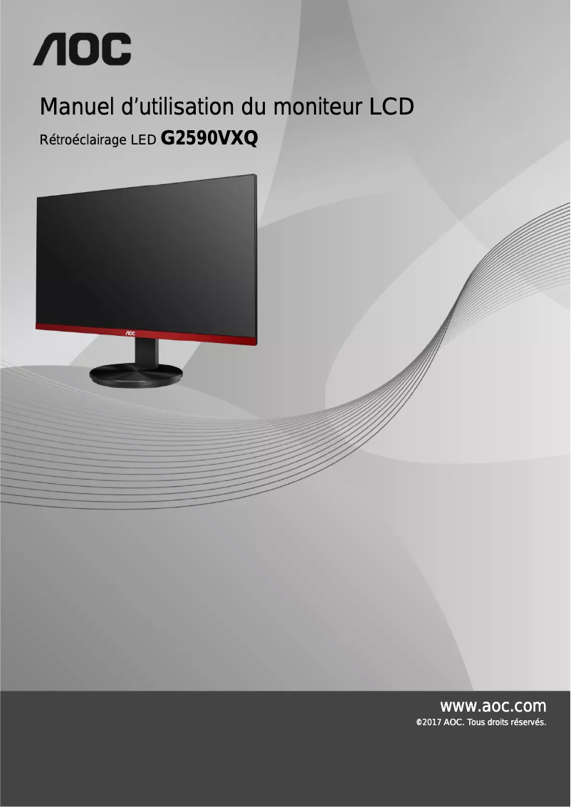 Page 1 de la notice Manuel utilisateur AOC Gaming G2590VXQ