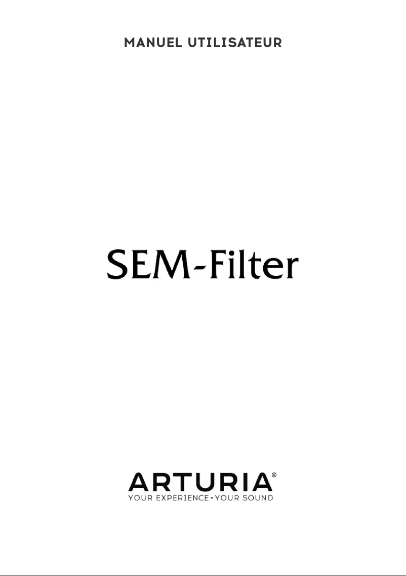 Image de la première page du manuel de l'appareil Filter SEM