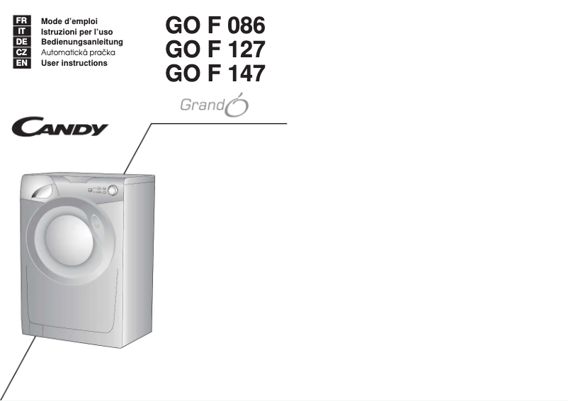 Image de la première page du manuel de l'appareil GO F 147