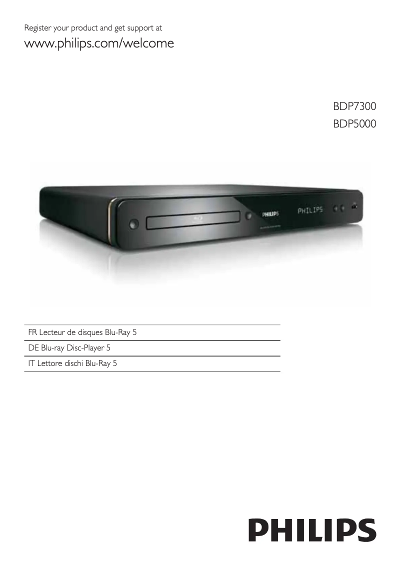 Page 1 de la notice Manuel utilisateur Philips BDP5000