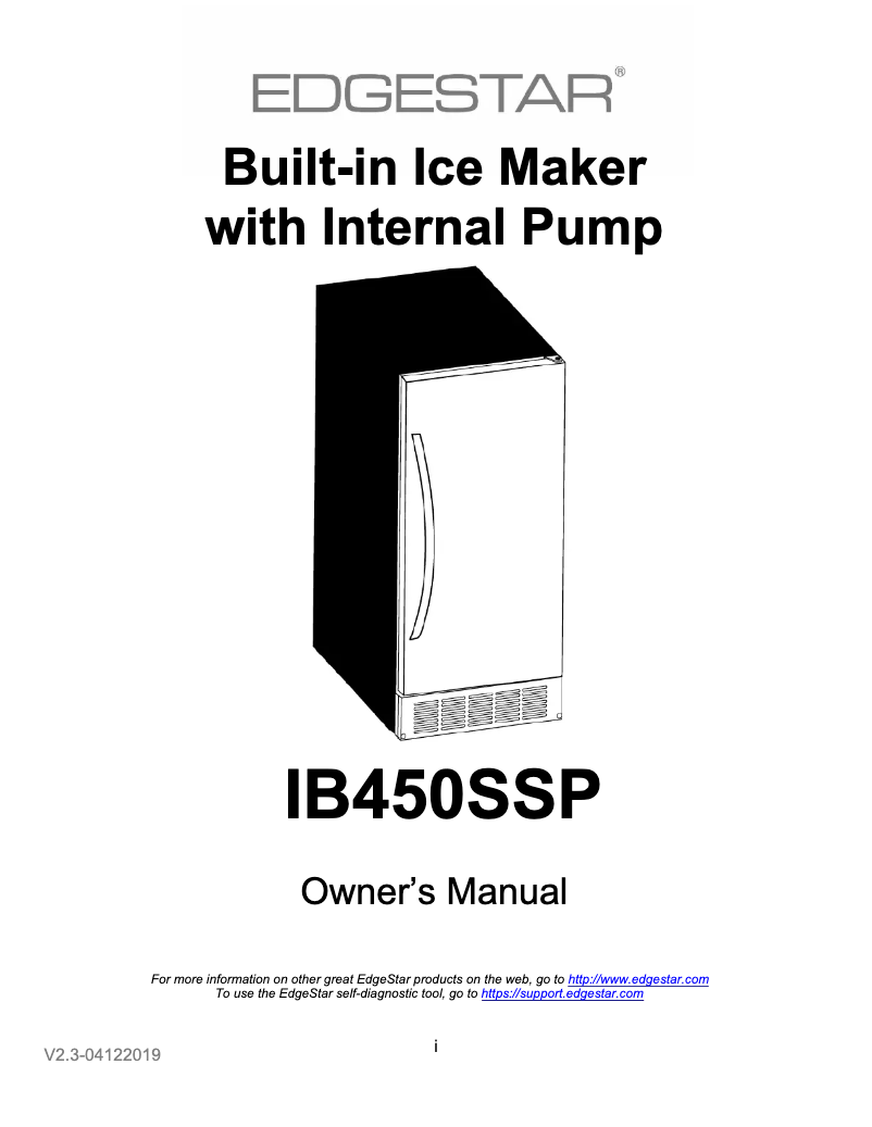 Image de la première page du manuel de l'appareil IB450P