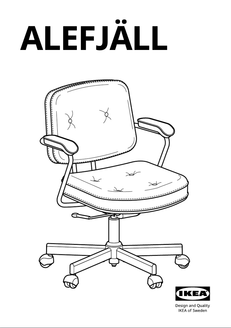 Page 1 de la notice Manuel utilisateur Ikea ALEFJÄLL 103.674.61