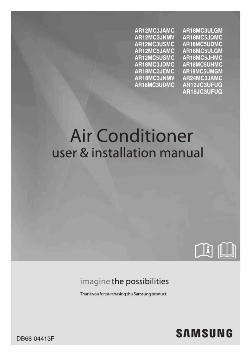 Page 1 de la notice Manuel utilisateur Samsung AR18MC3JNMVNNA