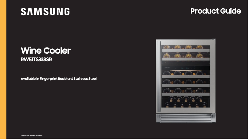 Page 1 de la notice Brochure Samsung RW51TS338SR