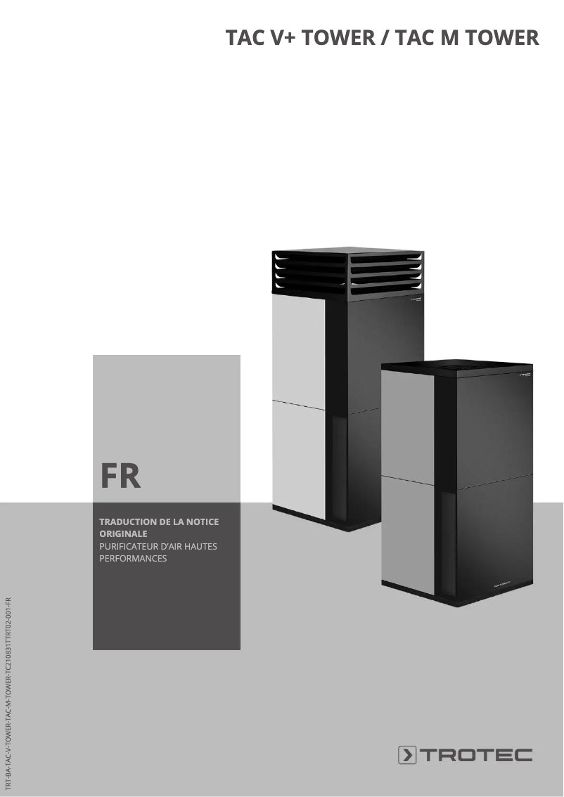 Page n°1 - Manuel utilisateur Trotec TAC M II