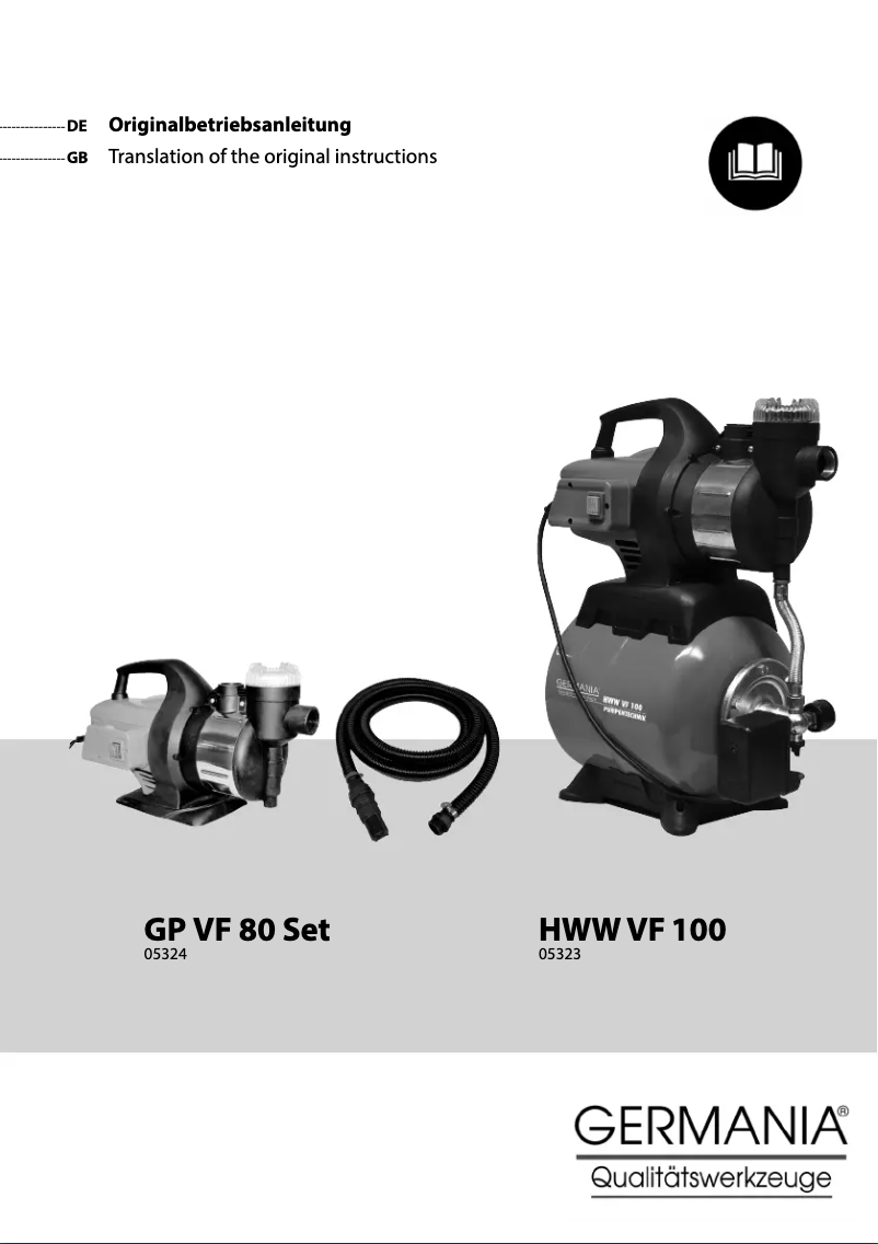 Página 1 del manual Manual de usuario Germania GP VF 80 Set