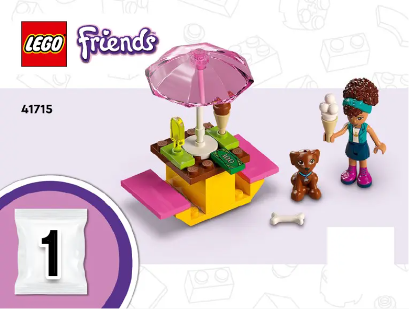 Page 1 de la notice Consignes visuelles Lego Friends 41715