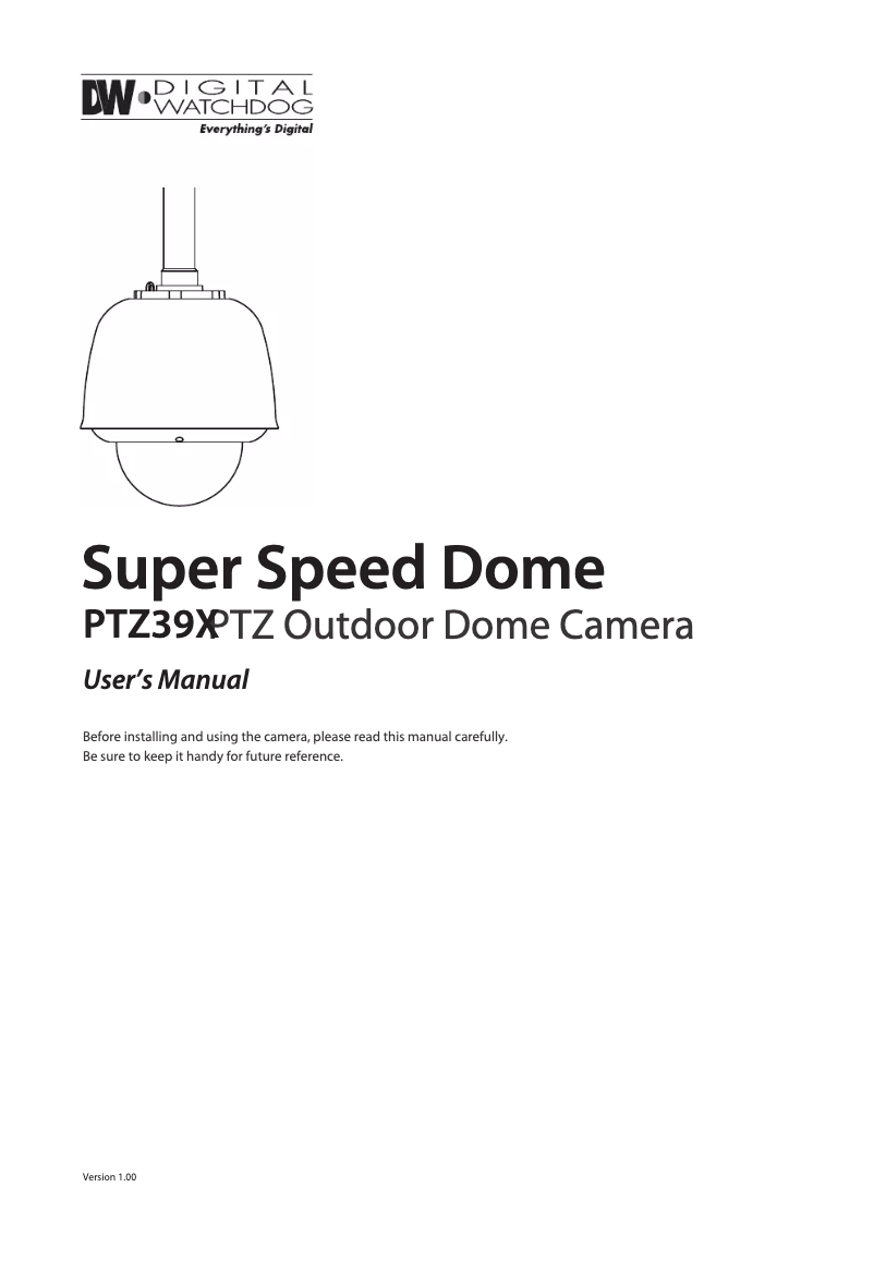 Image de la première page du manuel de l'appareil Star-Light DWC-PTZ39X
