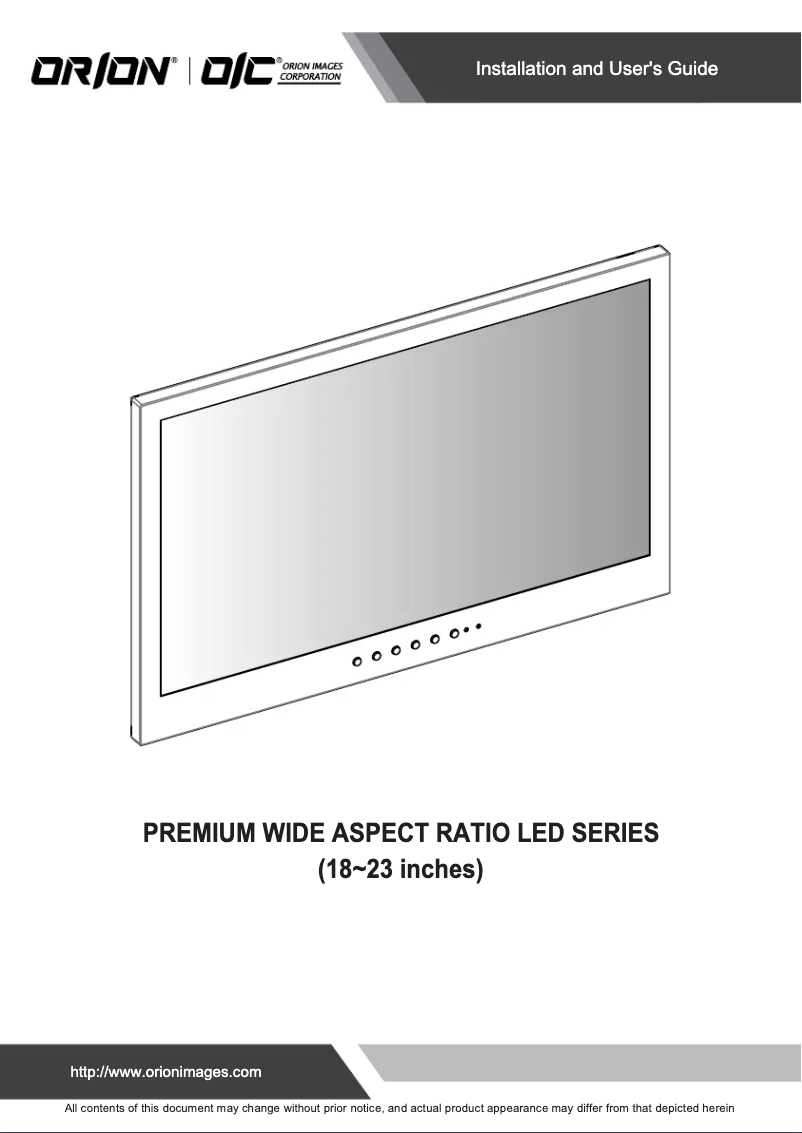 First page image of the manual for Premium 18REDP