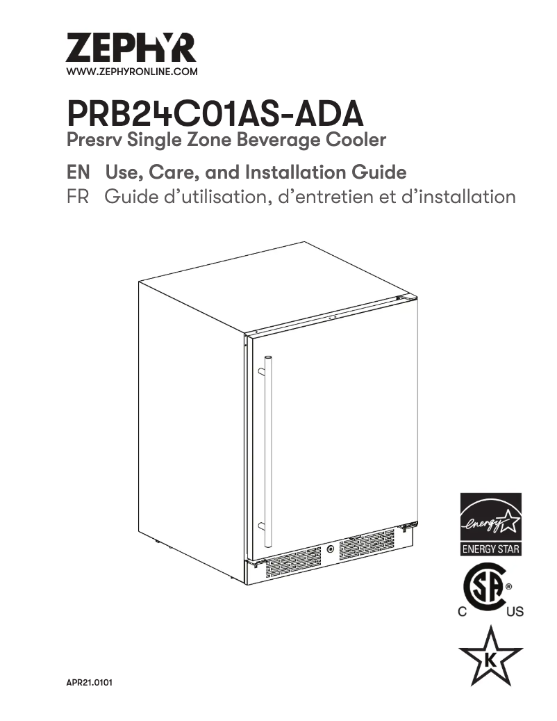 Page n°1 - Manuel utilisateur Zephyr Presrv PRB24C01AS-ADA