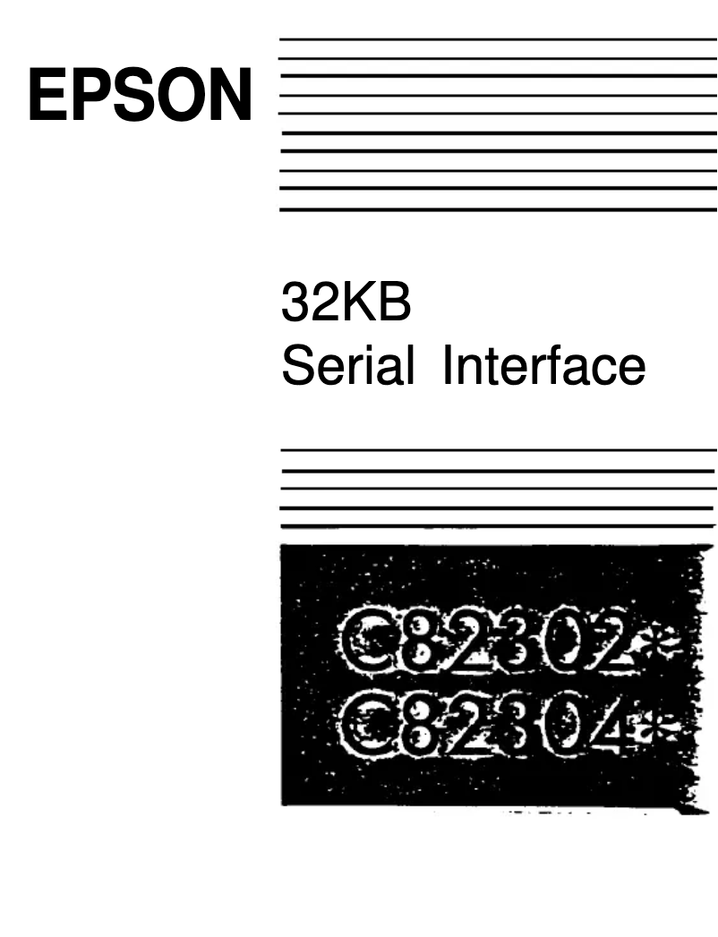 Page n°1 - Manuel utilisateur Epson C82302/04