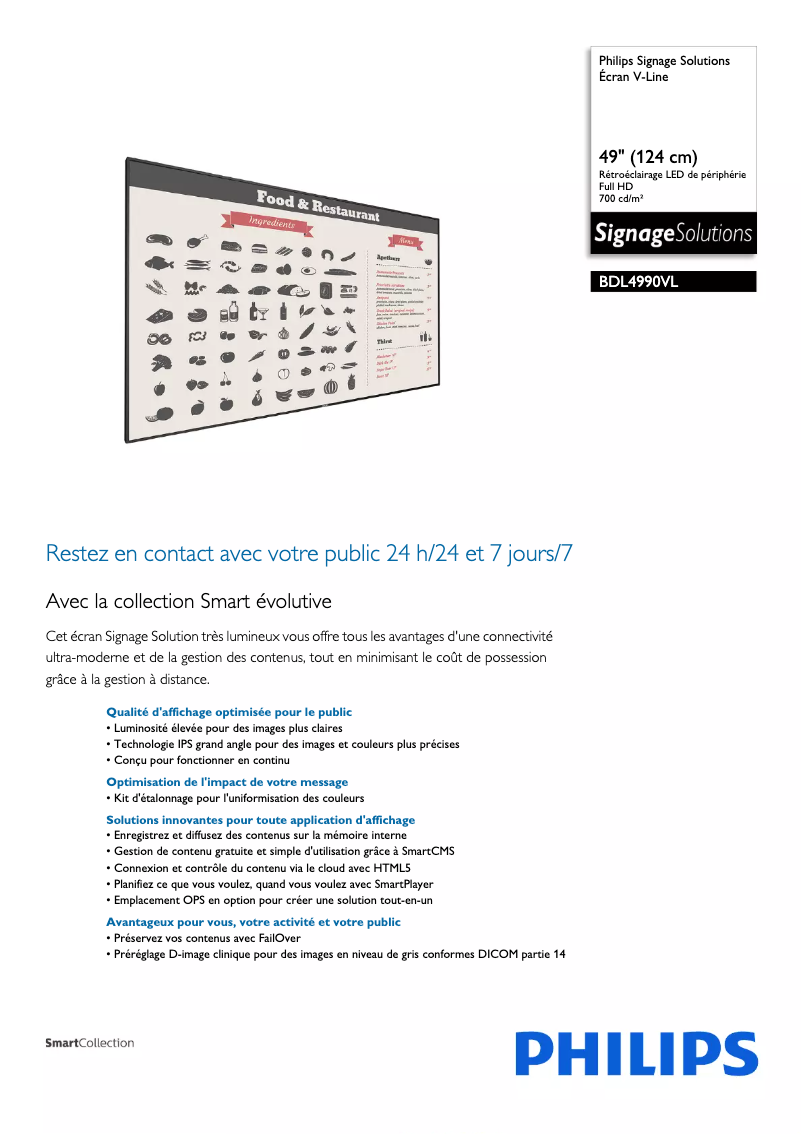 Image de la première page du manuel de l'appareil BDL4990VL